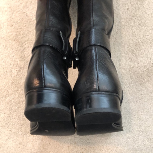 Black leather Via Spiga riding boots. Size 7.5 - Picture 4 of 11